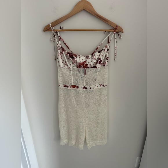 Intimately Free People lace corset romper nightgown size large - Picture 1 of 6